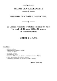 CONSEIL MUNICIPAL